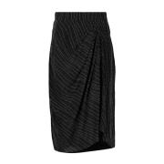 IRO Stud-Embellished Wrap Midi Kjol Black, Dam