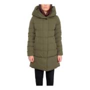 Woolrich Grön Puffy Prescot Parka Green, Dam