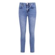 Frame Höga magra jeansjadit Blue, Dam