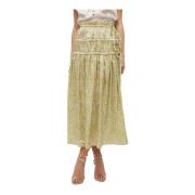 Sabina Musayev Midi Skirts Beige, Dam