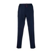 Kiton Elastiska Tapered-byxor Blue, Herr