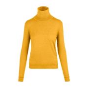 Aspesi Mysig Stickad Turtlenecktröja Yellow, Dam