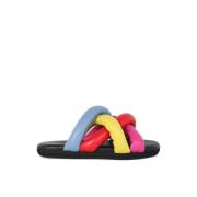 Moncler Vita Jbraided Slides Skor Black, Dam