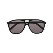 Saint Laurent Svarta snygga solglasögon för dagligt bruk Black, Dam