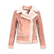 Matogla Biker Lammy Coat - Dam Mockajacka Pink, Dam