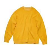 Acne Studios Stickade plagg med rund hals Yellow, Herr