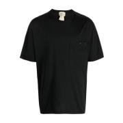 Ten C Svart Bomullsficka T-shirt Black, Herr