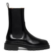 Santoni Stiliga läderkängor Black, Dam