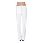 Semicouture Wide Trousers White, Dam