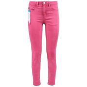 YES ZEE Fuchsia Cotton Jeans Pant Pink, Dam