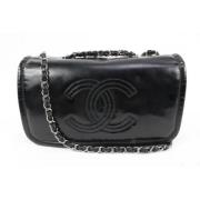 Chanel Vintage Andrahands Axelväska, Tillverkad i Italien Black, Dam