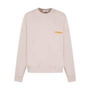 A Paper Kid Beige Logo Print Sweatshirt Beige, Herr