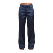 Semicouture Straight Trousers Blue, Dam