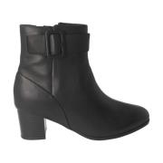 Clarks Heeled Boots Black, Dam