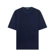 Loro Piana Lyxig Cashmere Silke T-shirt Blue, Herr