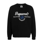 Dsquared2 Svarta Sweaters för Festivaler Black, Herr