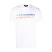 Dsquared2 Logo-Print Bomull T-Shirt White, Herr