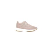 Hogan Interaktiva Beige Tennissneakers Pink, Dam