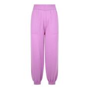 Msgm relaxed fit trousers,Stickbyxor Purple,Black, Dam