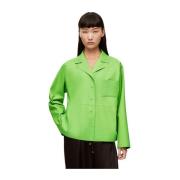 Loewe Läder Pyjamas Skjorta - Grön Fluorescerande Green, Dam