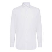 Boggi Milano Skjorta i Slim Fit av bomullstwill White, Herr