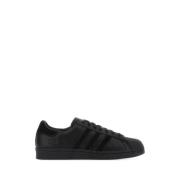 Y-3 Svarta läder Superstar sneakers Black, Herr