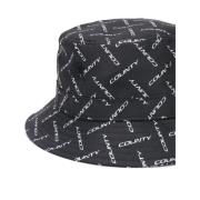 Marcelo Burlon Svart Logo Bucket Hat Black, Herr