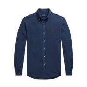 Polo Ralph Lauren Klassisk Bomullspiqué Skjorta Blue, Herr