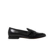 Scarosso Virginia Loafers - Handgjorda Italienska Läderskor Black, Dam