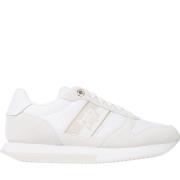 Tommy Hilfiger Vita Lädersneakers med Gummisula White, Dam