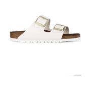 Birkenstock Sandaler Arizona Birko-Flor Patent White, Dam