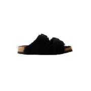 Birkenstock Svarta Mocka Flats Black, Dam