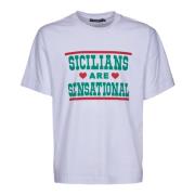 Dolce & Gabbana Stilfull Pinaforemetal T-Shirt för Män White, Herr