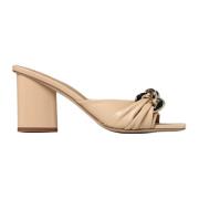 Twinset Elegant Klackmules Sandalo Beige, Dam