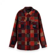 Scotch & Soda Stilfull Patchwork Check Jacka Red, Dam