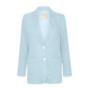 Part Two Elegant Linneblazer Blue, Dam