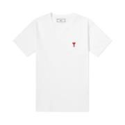 Ami Paris Hjärtlogo Vit T-shirt White, Herr