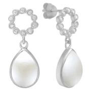 Frk. Lisberg Cherie Ear Stud Pearl Silver White, Dam