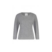 Allude Lyxig Ull-Kashmir Pullover Gray, Dam