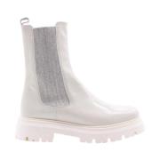 E mia Stiliga Chelsea Boots för kvinnor White, Dam