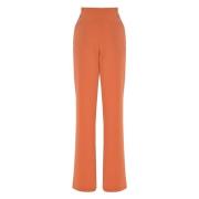 Kocca Eleganta byxor med hög midja och knappar Orange, Dam