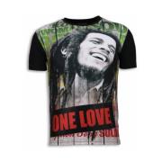 Local Fanatic Bob Marley One Love - Herr T Shirt - 6165 Black, Herr