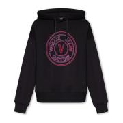 Versace Jeans Couture Tryckt hoodie Black, Herr