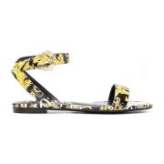 Versace Jeans Couture Multifärgade platta sandaler Multicolor, Dam