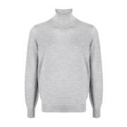 Brunello Cucinelli Lyxig Ullblandad Turtleneck Tröja Gray, Herr