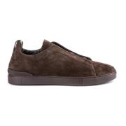 Ermenegildo Zegna Bruna Triple Stitch Låga Sneakers Brown, Herr