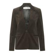 InWear Klassisk Blazerjacka i Dark Beetle Brown, Dam