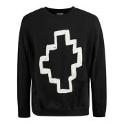 Marcelo Burlon Tränings T-shirt, Cross Tempera Design Black, Herr