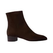 Scarosso Mörkbruna Ankelboots i Mocka Brown, Dam