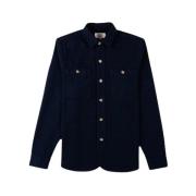 Cuisse de Grenouille Paris Skjorta, Mörkblå, 100% Bomull Black, Herr